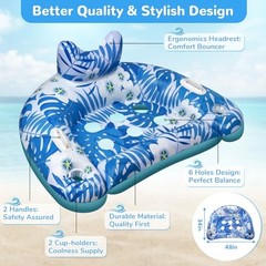 Ornnut XL/L Pool Floats, 3Pack/4Pack Inflatable Pool Floats Adult & P, G, B