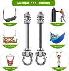 Heavy Duty Swing Hangers with Silent Bearings, 1500LB Capacity Stainless Stee…