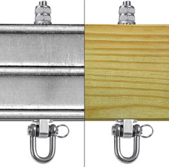 Heavy Duty Stainless Steel Swing Hangers with Bearings (Set of 6), Swing Bolts M