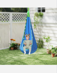 LED Kids Swing Seat with Inflatable Pillow & Adjustable Straps – Pink