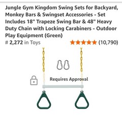 Jungle Gym Kingdom Swing Sets For Backyard, Monkey Bars & Swingset