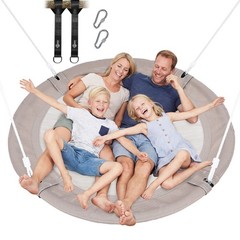 700LBS 60″ Large Saucer Tree Swing Easy Install for Kids Adults UV-resistant US