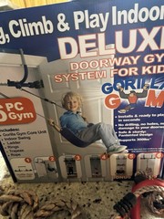 Gorilla Gym Doorway Gym For Kids Swing Ladder Rings Rope W/ Core Unit