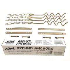 Metal Ground Anchor Kit – 4pcs Auger-Style 12 3/4″ ea. All Hardware Bronze