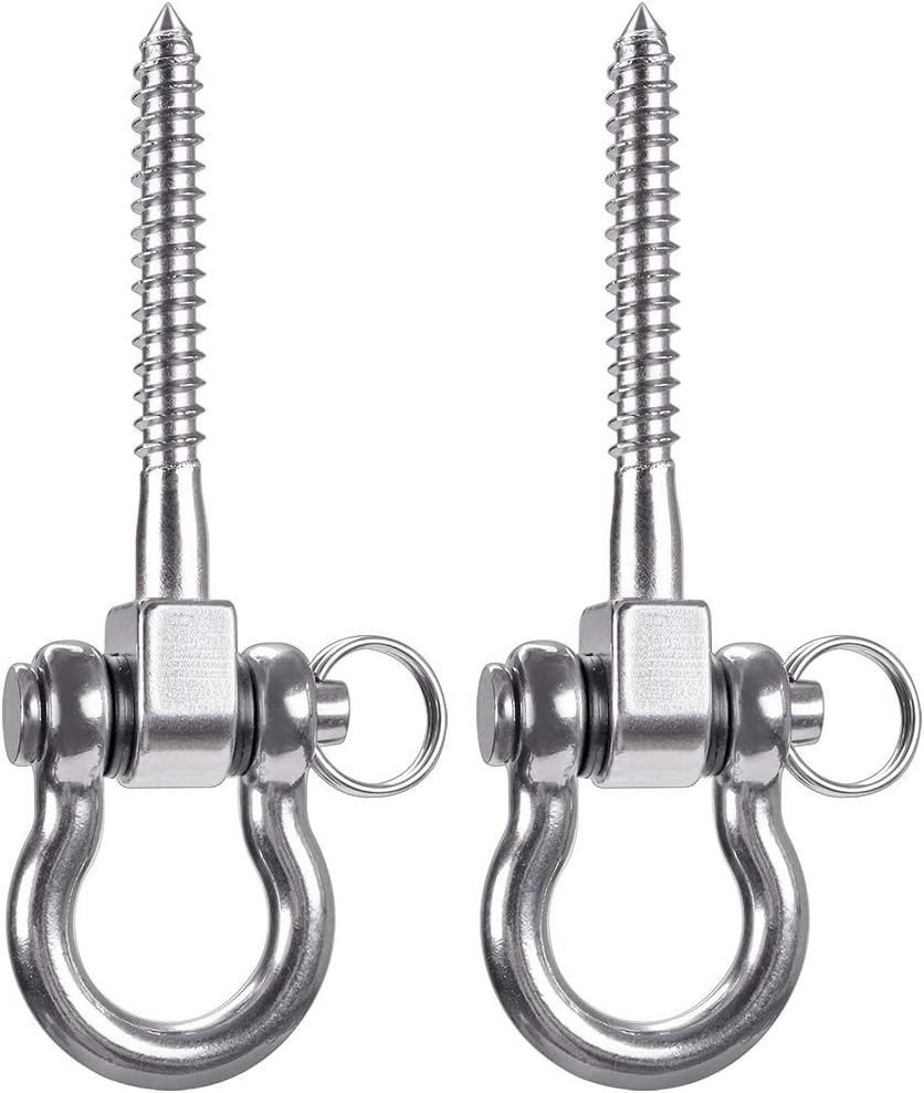 2 Pack Stainless Steel Sandbag Hooks 180°Swing Hanger Hardware for Hammock Chair