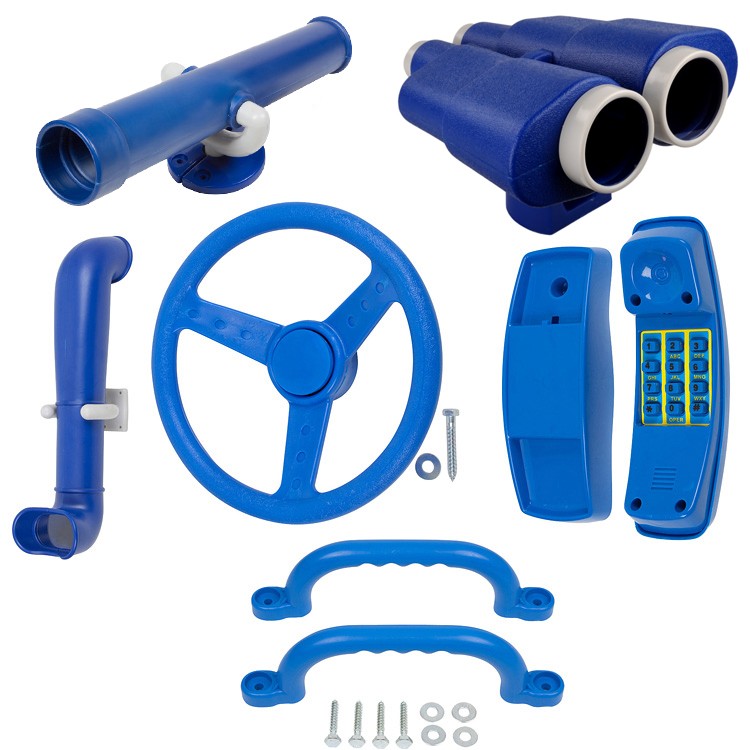 SWING SET STUFF DELUXE ACCESSORIES KIT BLUE playground fort hardware park 0245