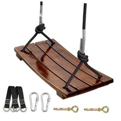 Wooden Swing Seat, Carbonized Hanging Wood Tree Swing 17.7×7.9×0.5 inch Brown