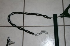 Gorilla Play Sets 17″ Trapeze Bar with Ring ,green rubber chain coating