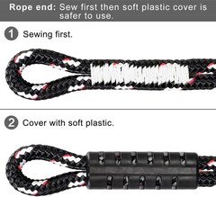 2 Pack 19 Inch Tree Swing Rope with Heavy Duty Hooks – Durable Outdoor Fun