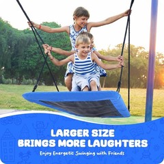 Spacious Waterproof Tree Swing with 2 Hanging Straps – Safe for Kids & Adults=