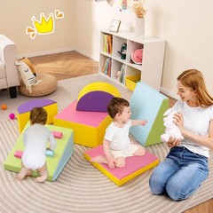 6-Piece Foam Climbing Blocks Lightweight Soft Climbing Indoor Set Gift for