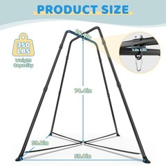 Swing Stand Frame with Sensory Pod Swings and Chair, Sensory Swing Set, XShap…