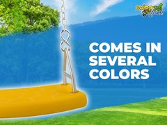 SWING SET STUFF INC. FLAT SEAT WITH 5.5 FT. UNCOATED CHAIN YELLOW toy kids 0309