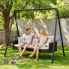 Heavy Duty Porch Swing Stand – Adjustable Height Metal A-Frame Swing Stand Ho…