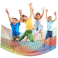 Climbing Cargo Net 6.5 x 9.8 ft Large Kids Backyard Climbing Net Double Layers