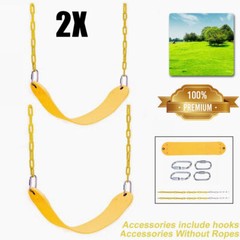 2PACK Heavy Duty Swing Seat-Swing Set Accessories Swing Seat with Coated Chain