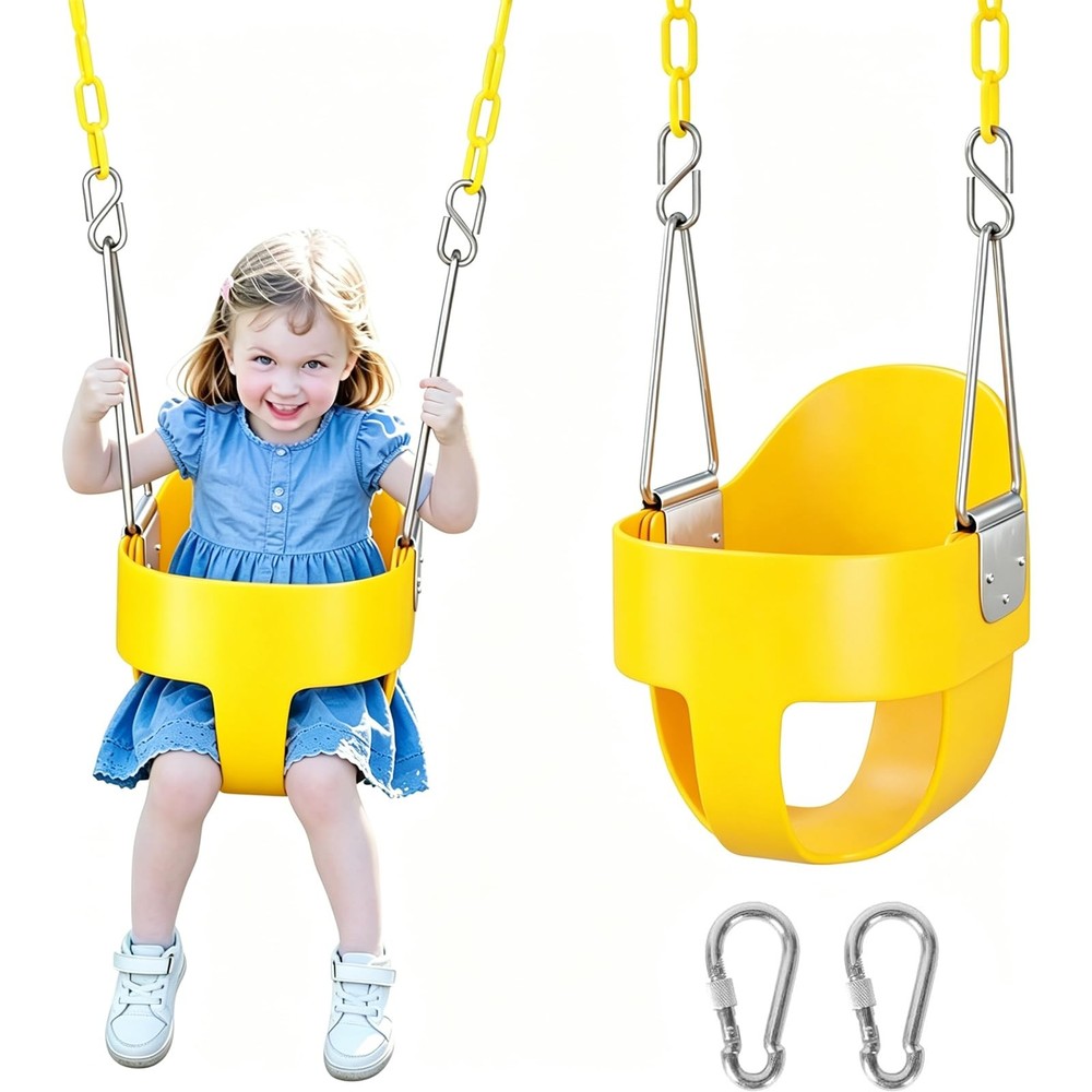 Toddler Swing – High Back Full Bucket Seat for Ages 1-3, 330lb Capacity, Baby…