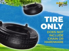 SWING SET STUFF DELUXE ROTOMOLDED TIRE BLACK tree house fort accessory seat 0089