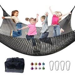 Heavy Duty Climbing Net for Kids – 9.9FT Double Layer Playground Safety Mesh, Tr