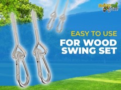 SWING SET STUFF INC. 3/8″ X 4″ SWING HANGER AND SPRING CLIP FOR WOOD(PAIR) 0272
