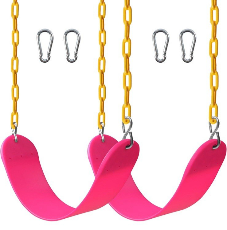 Home Outdoor Heavy Duty Swing Seat Set Replacement Swing for Kids Pink