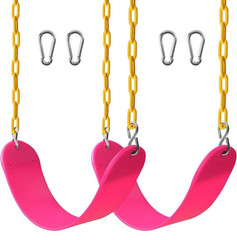 Home Outdoor Heavy Duty Swing Seat Set Replacement Swing for Kids Pink