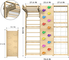 Extra-Large 10-in-1 Swedish Ladder Gym Set for Home Playground Fun