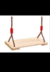 Wooden Swing Seat, Outdoor Wood Swing for Kids, Tree Swing for Adults
