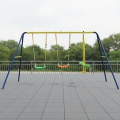 V-Shaped Frame Swing Set 250 Kg Load Capacity Children’s Swing Set Galvanized