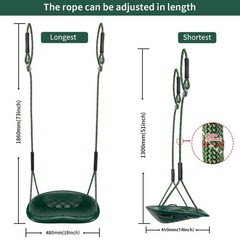 Yyiwhmy Heavy Duty Swing Seat, 550LBS Capacity Outdoor Seat for Green