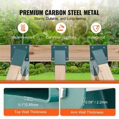 A-Frame Swing Set Brackets, Carbon Steel, 3-Piece Kit for 4×4 Legs & 4×6 Beam