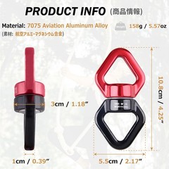 Azarxis Tree Swing Swivel Spinner, 30 kN Rotational Climbing Rope Device, Hangin