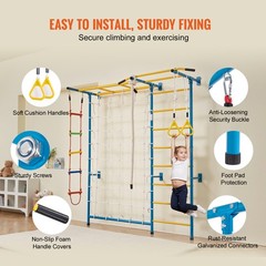 7-in-1 Indoor Jungle Gym Climbing Playset for Toddlers, Supports 220 lbs