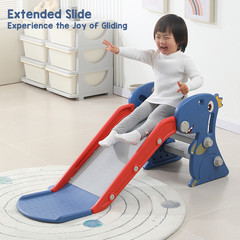 Toddler Indoor Slide for 0 To 3 Years Old Easy Assembly Dinosaur Shape Foldable