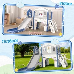 9 in 1 Toddler Slide Set – Baby Slide for Toddlers 1-3 with Colorful Lights, …