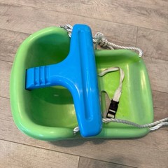 Toddler Swing Seat – Green/Blue with Safety Straps & Ropes