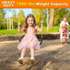 SELEWARE 2 Pack 100 Inch Hanging Swing Chain with 4 Carabiners, 1000LB Capaci…