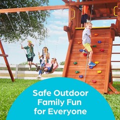 Jungle Gym Kingdom Swing Set Accessories for Indoor Outdoor Playground, Porch