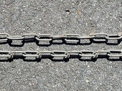 Pair Vintage 8ft Swing Playground Swingset Chain Outdoor S Hook Galvanized Steel
