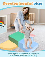 Climbing Toys for Toddlers 1-3, 6-Piece Foam Climbing Blocks for Toddlers, Baby