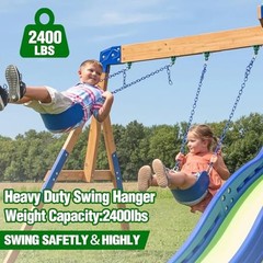 Heavy Duty Swing Hangers with Bearing, Porch Swing Hanging Kit 4 Pack Green