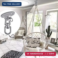 SELEWARE Ceiling Swing Mount Stainless Steel Swing Hangers Free Swivel Swing Hoo