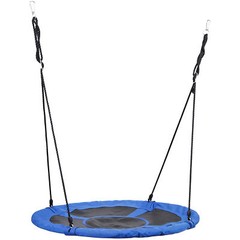 48″ Flying Saucer Swing for Kids Waterproof Tree Swing Set w/Hanging Ropes Blue