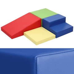 4-Piece PU Leather Baby Foam Climbing Blocks for Toddlers – Soft Play Climbin…