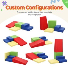4-Piece PU Leather Baby Foam Climbing Blocks for Toddlers – Soft Play Climbin…