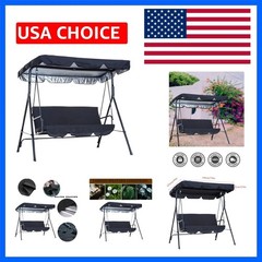 Swing Canopy Replacement Top, 3 Seat Outdoor Patio Swing Canopy Replacement C…