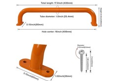 6pcs 17” Safety Playground Handles Monkey Bats Swing Set Jungle Gym