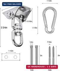 360° Swivel Swing Hangers for 1200lb Heavy Duty in 304 Stainless Steel, Swing Ho