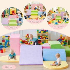 Climbing Toys for Toddlers Indoor,7-Piece Foam Toddler Climbing Blocks Set, C…