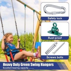 Heavy Duty Swing Hanger Hardware Kit for Wooden Playsets and Concrete